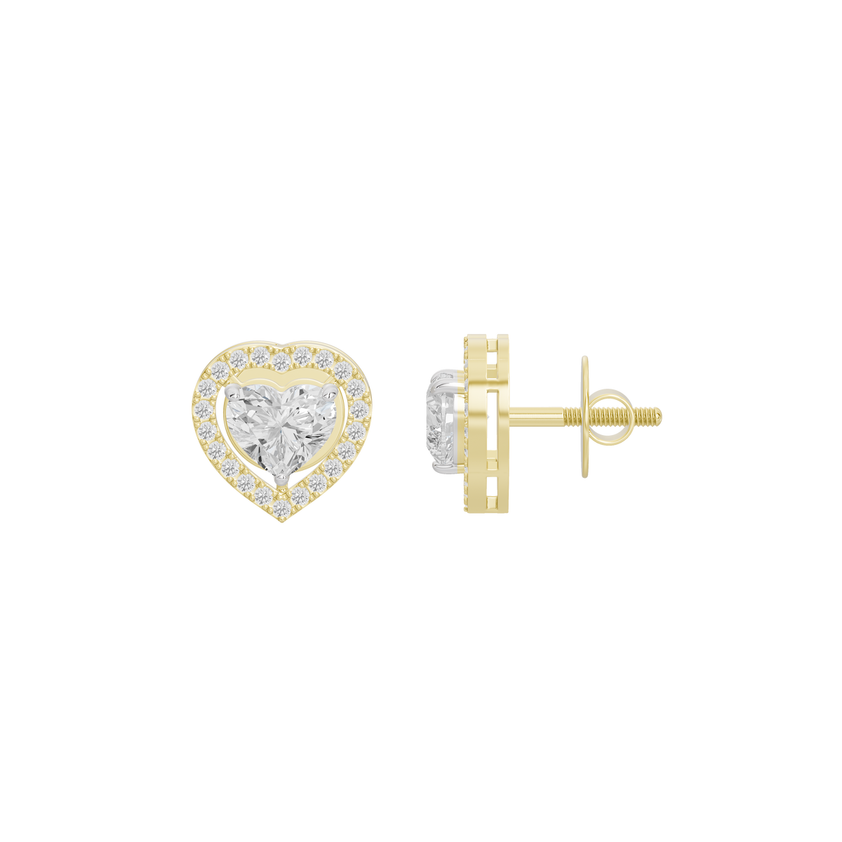 Heart Eyes Lab Diamond Earrings
