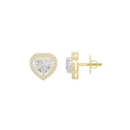Heart Eyes Lab Diamond Earrings