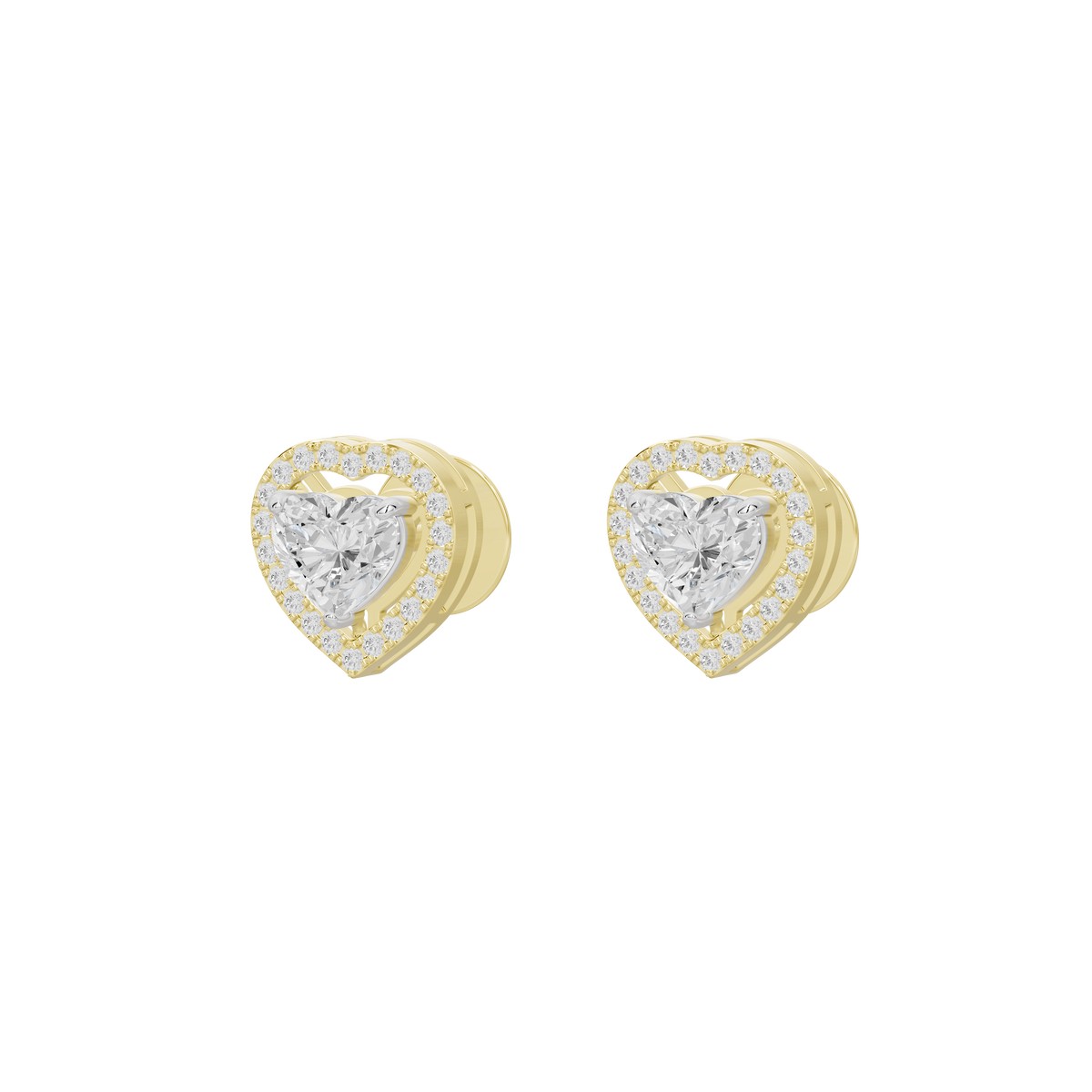 Heart Eyes Lab Diamond Earrings