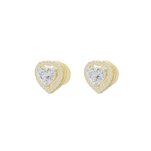 Heart Eyes Lab Diamond Earrings