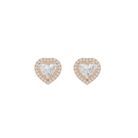 Lil Heart Helo 2.44 Carat Lab Grown Diamond Stud Earrings