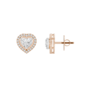 Lil Heart Helo 2.44 Carat Lab Grown Diamond Stud Earrings