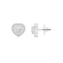 Lil Heart Helo 2.44 Carat Lab Grown Diamond Stud Earrings