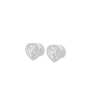 Lil Heart Helo 2.44 Carat Lab Grown Diamond Stud Earrings