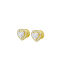 Lil Heart Helo 2.44 Carat Lab Grown Diamond Stud Earrings