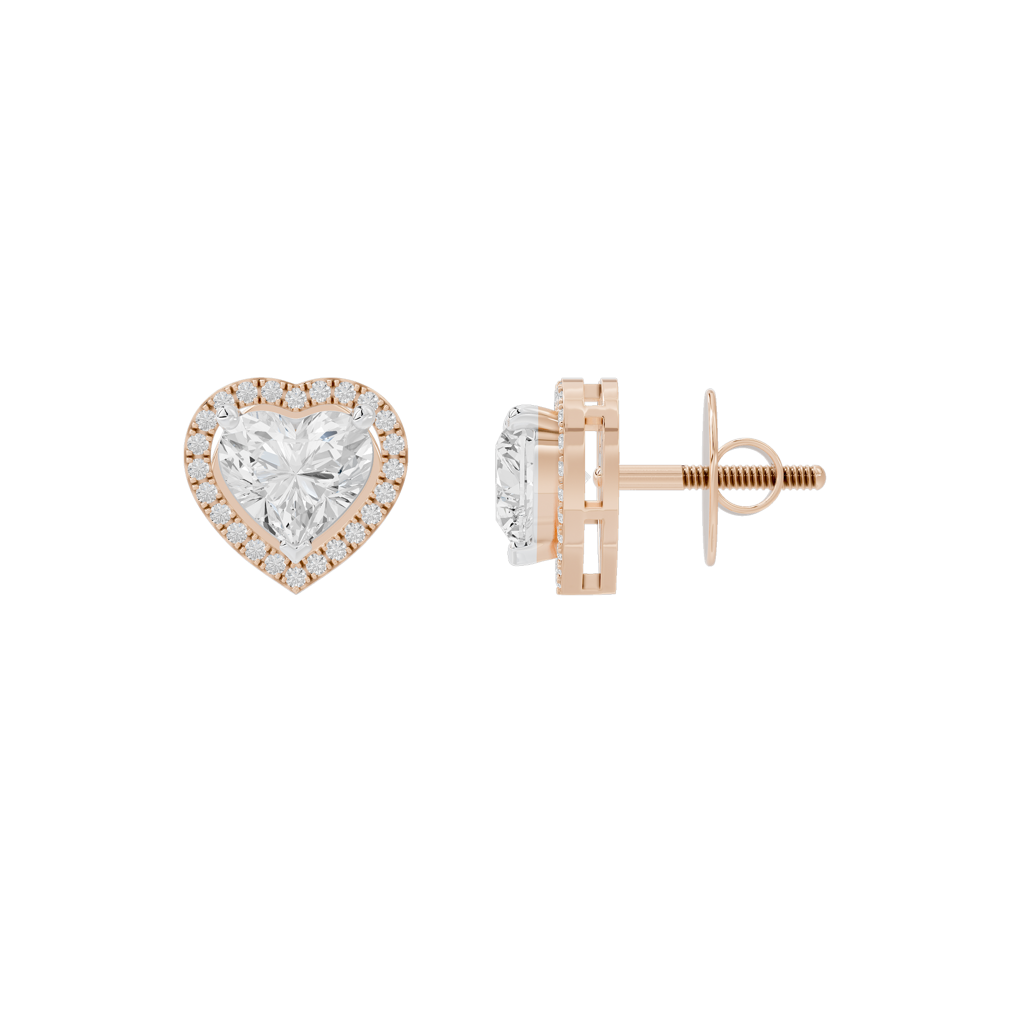 Heartspark Helo 1.278 Carat Lab Grown Diamond Stud Earrings
