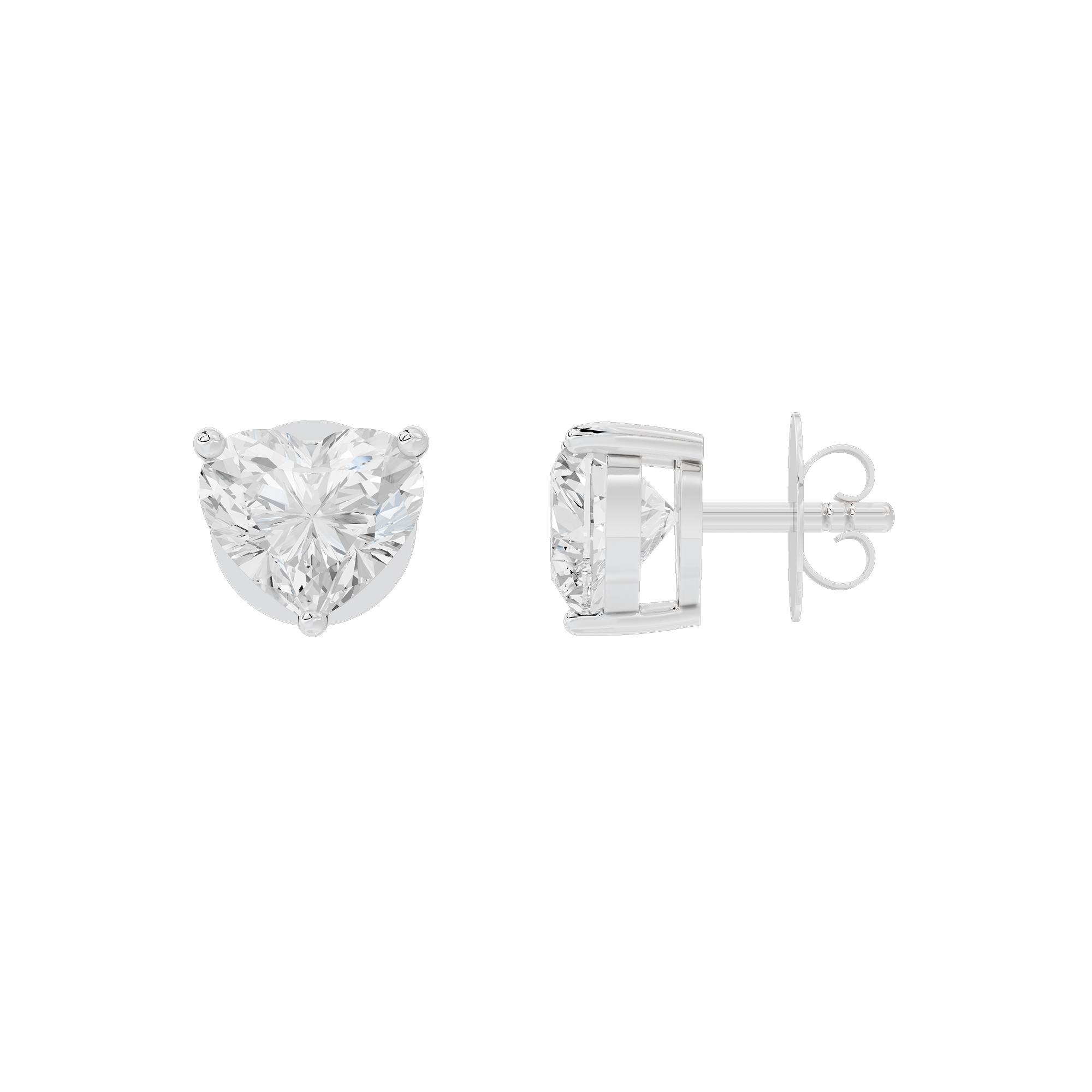 Babyheart Solitaire 3.2 Carat Lab Grown Diamond Stud Earrings