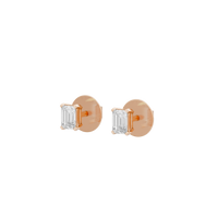 Icy Solitaire 0.939 Carat Lab Grown Diamond Stud Earrings