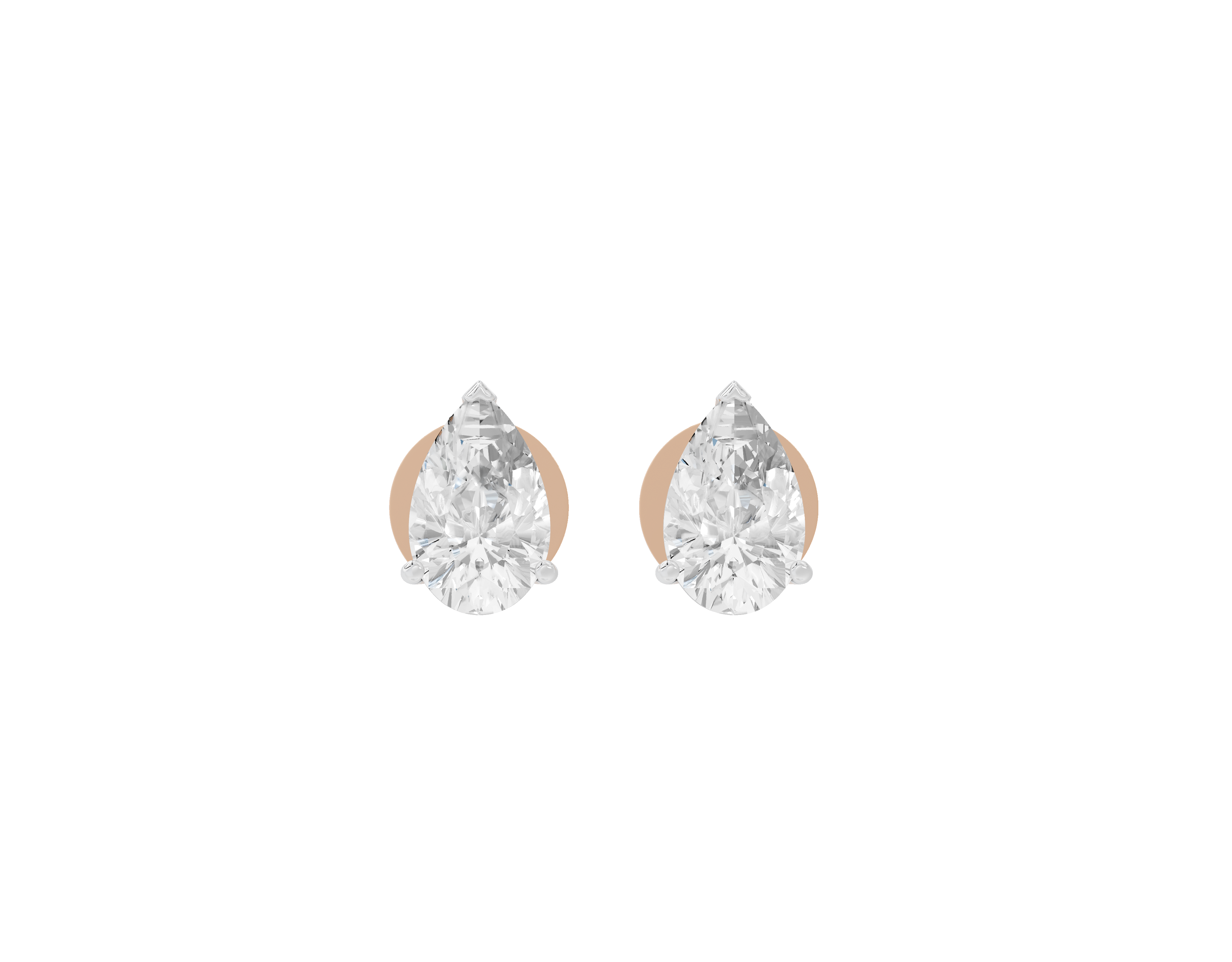 Pear Pressure Solitaire Stud Earrings
