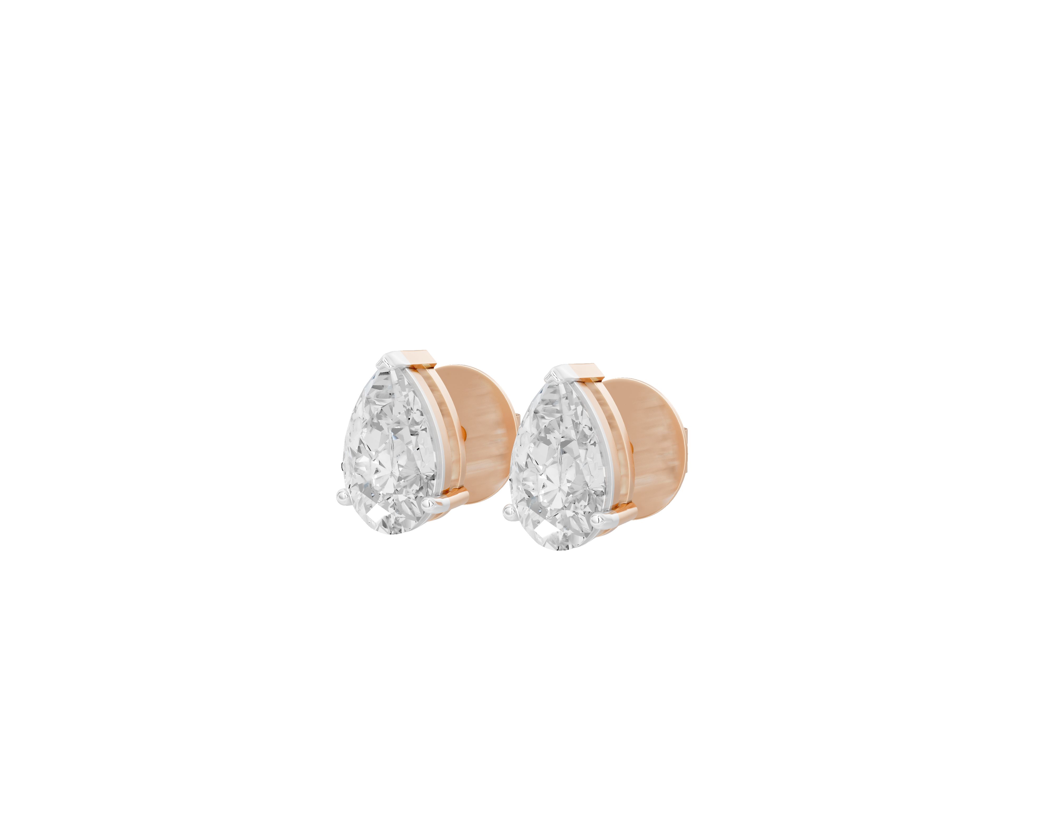 Pear Pressure Solitaire Stud Earrings