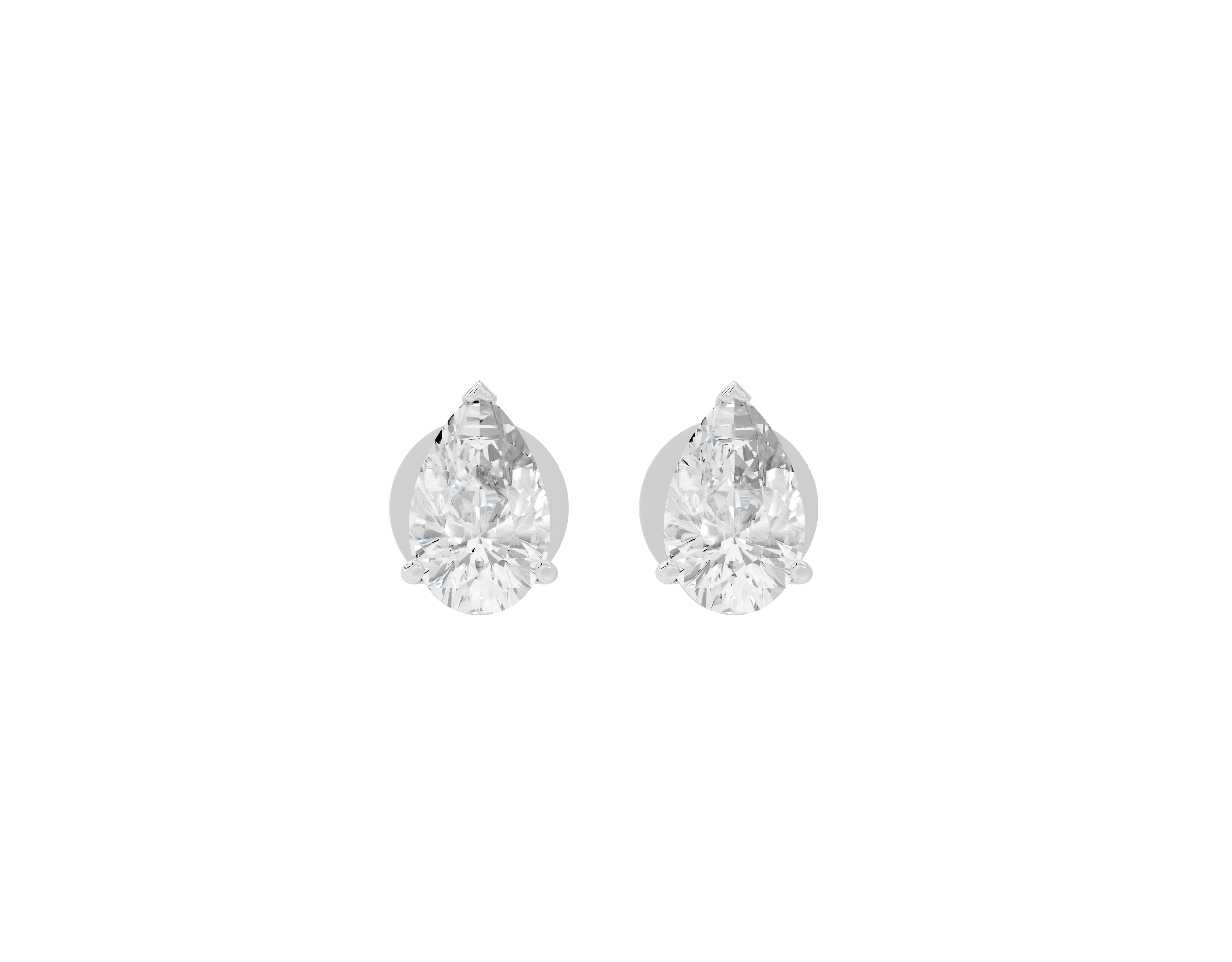 Pear Pressure Solitaire Stud - Lab Diamond Earrings