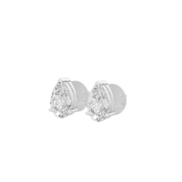 Pear Pressure Solitaire 1.213 Carat Lab Grown Diamond Stud Earrings