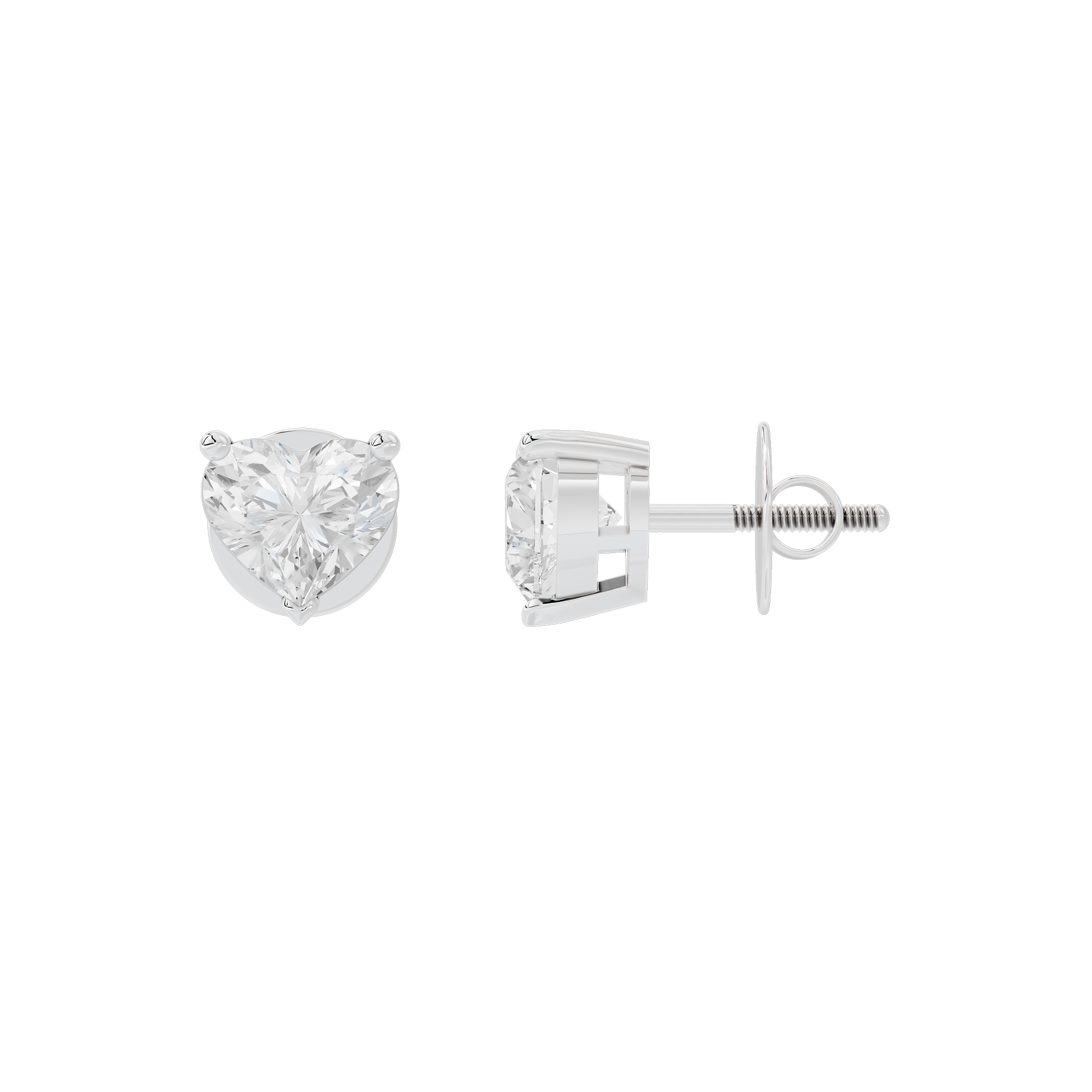 Drip in Love Solitaire 2.058 Carat Lab Grown Diamond Stud Earrings