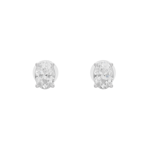 Auri Softly Oval Stud Lab Diamond Earrings