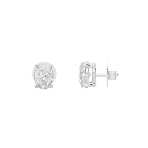 Auri Softly Oval Stud Lab Diamond Earrings