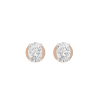 Power Solitaire 3.131 Carat Lab Grown Diamond Stud Earrings