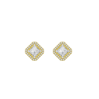 Princess Treament 2.306 Carat Lab Grown Diamond Studs