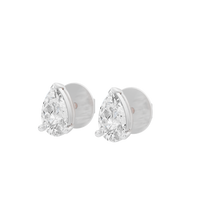 Pear Up Solitaire 2.169 Carat Lab Grown Diamond Studs