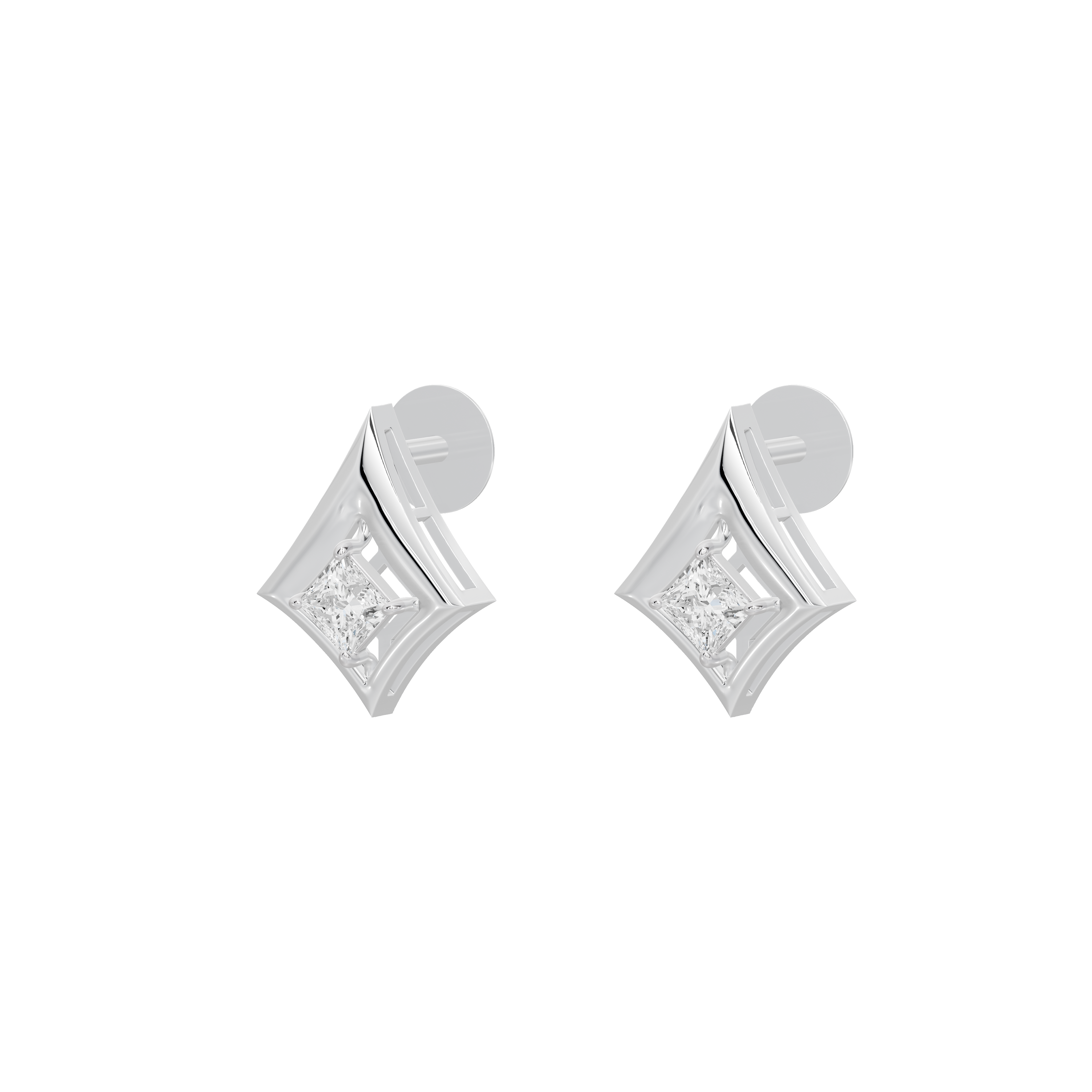 Lena Clean-Lined Lab Diamond Earrings