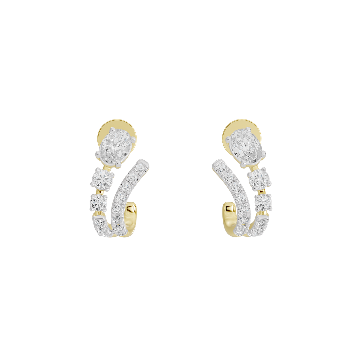 Raya Fluid Ring Lab Diamond Earrings