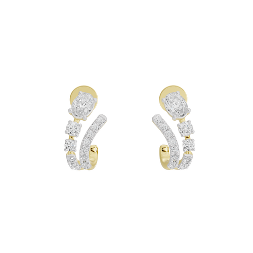 Raya Fluid Ring Lab Diamond Earrings