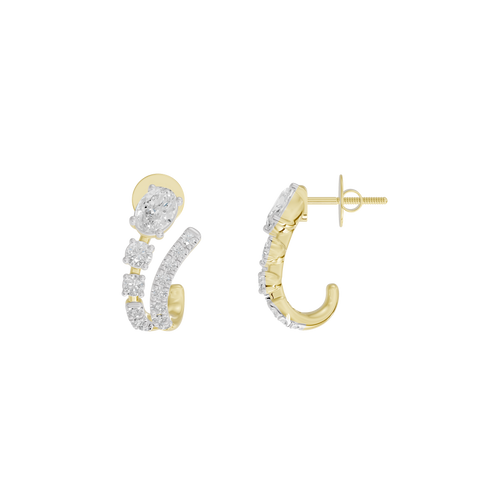 Raya Fluid Ring Lab Diamond Earrings