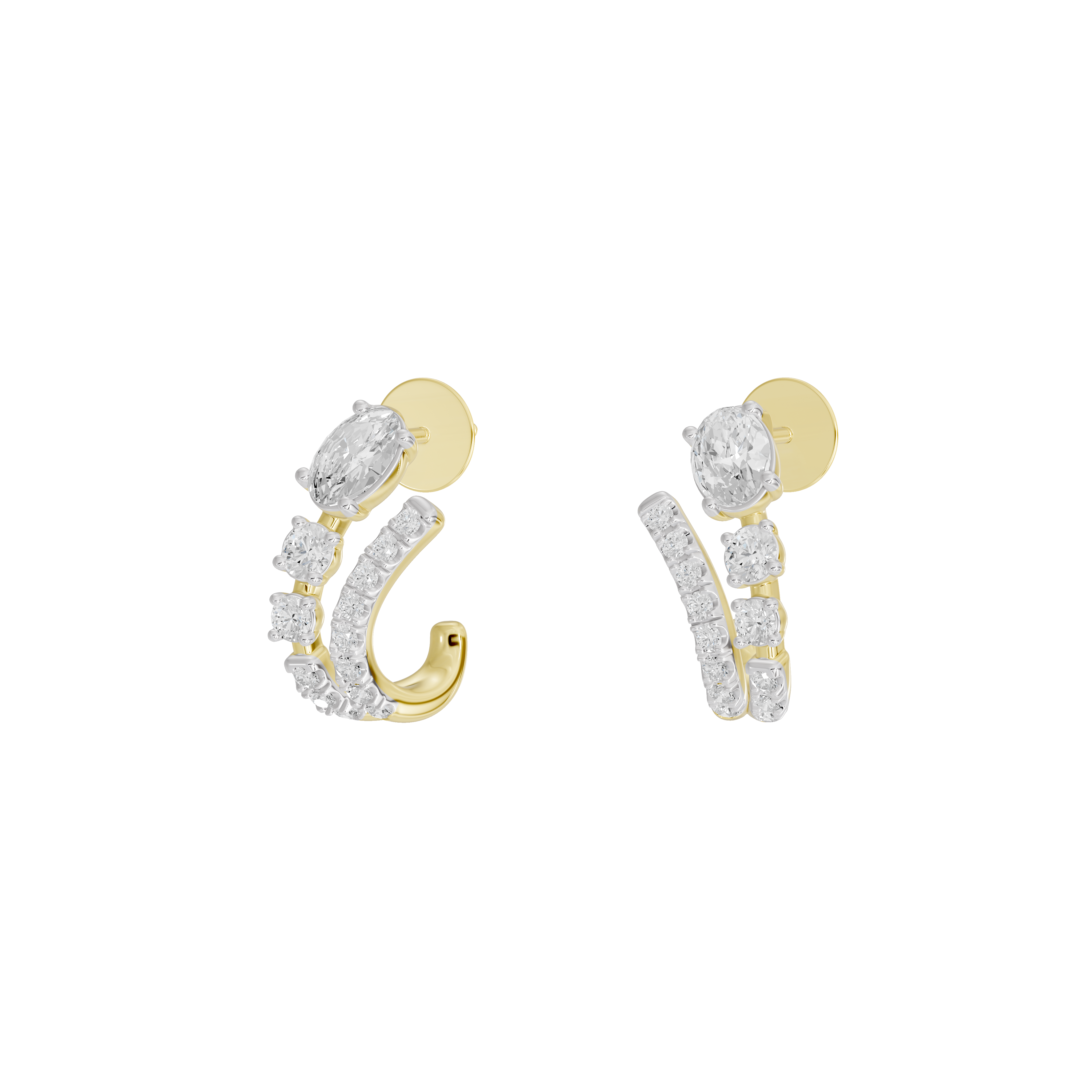 Raya Fluid Ring Lab Diamond Earrings