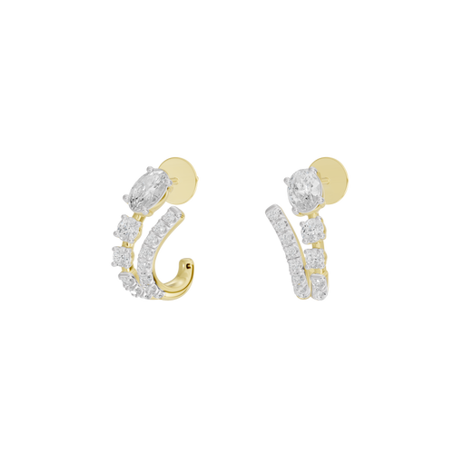 Raya Fluid Ring Lab Diamond Earrings