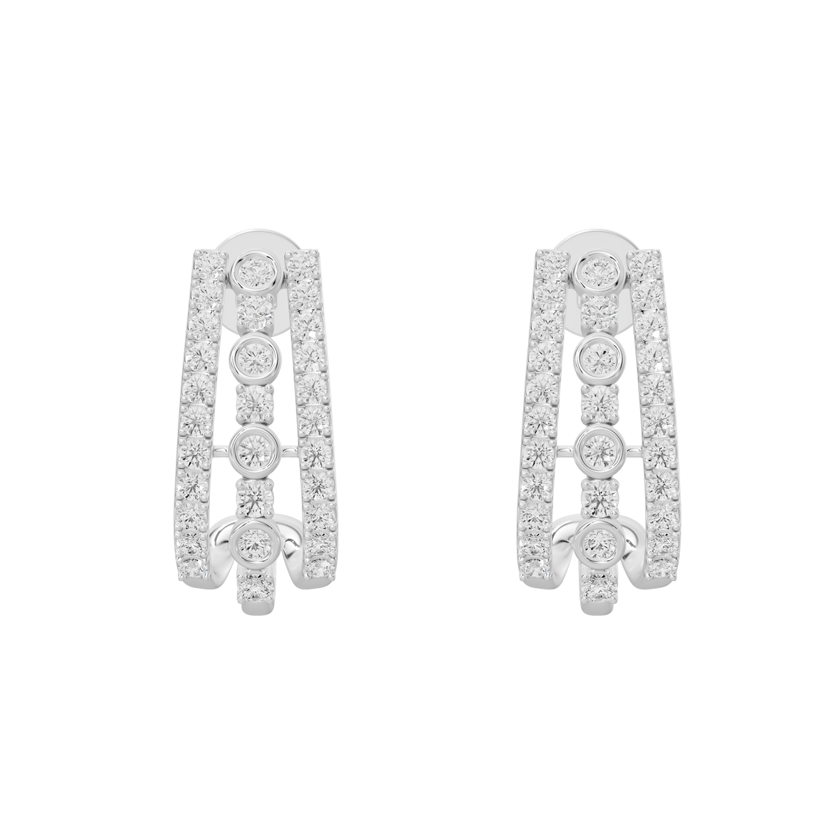 Novi Curved Lab Diamond Earrings
