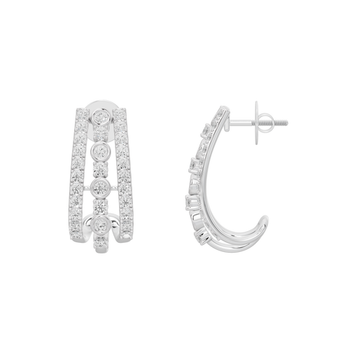 Novi Curved Lab Diamond Earrings