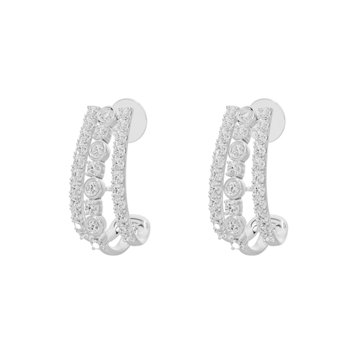 Novi Curved Lab Diamond Earrings