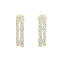 Etta Refined hoops Lab Diamond Earrings