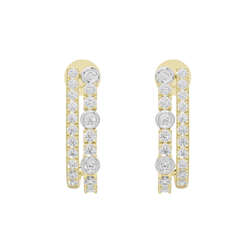 Etta Refined hoops Lab Diamond Earrings