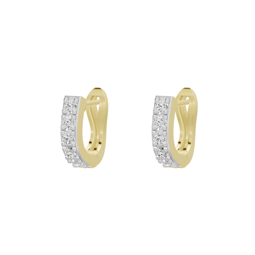Livia Curved hoop Lab Diamond Earrings