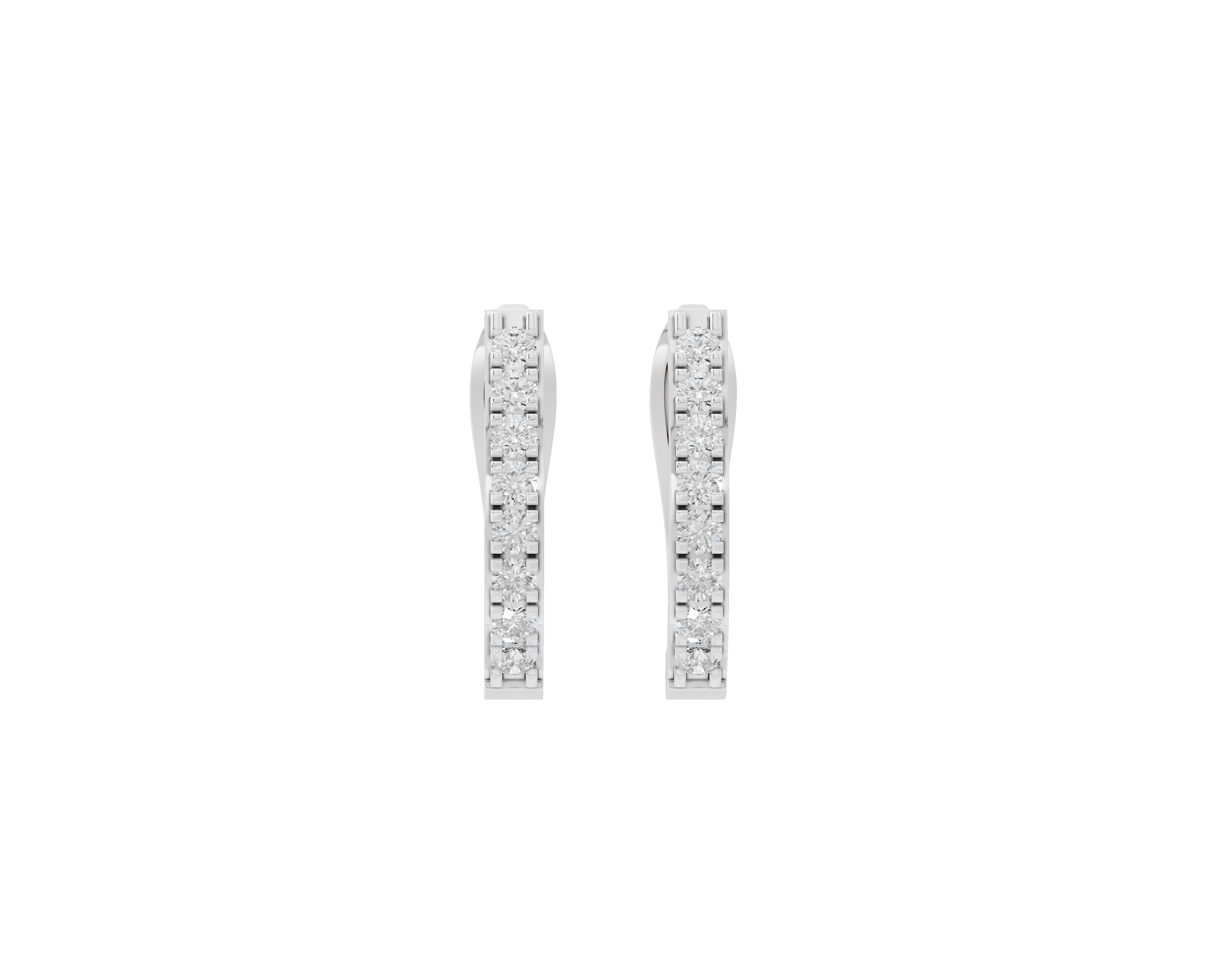 EdgeLight Hoops - Lab Diamond Earrings