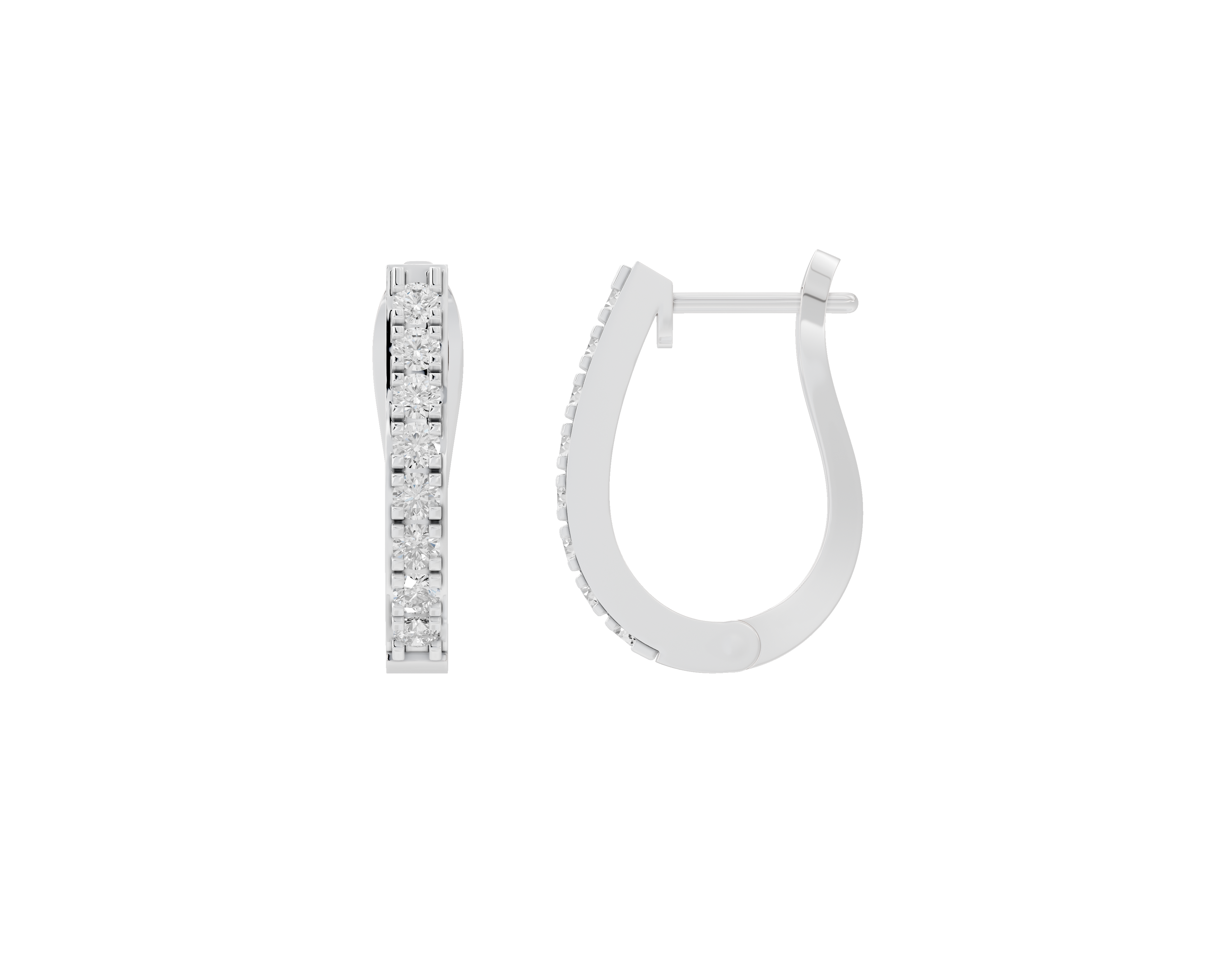 EdgeLight Hoops - Lab Diamond Earrings