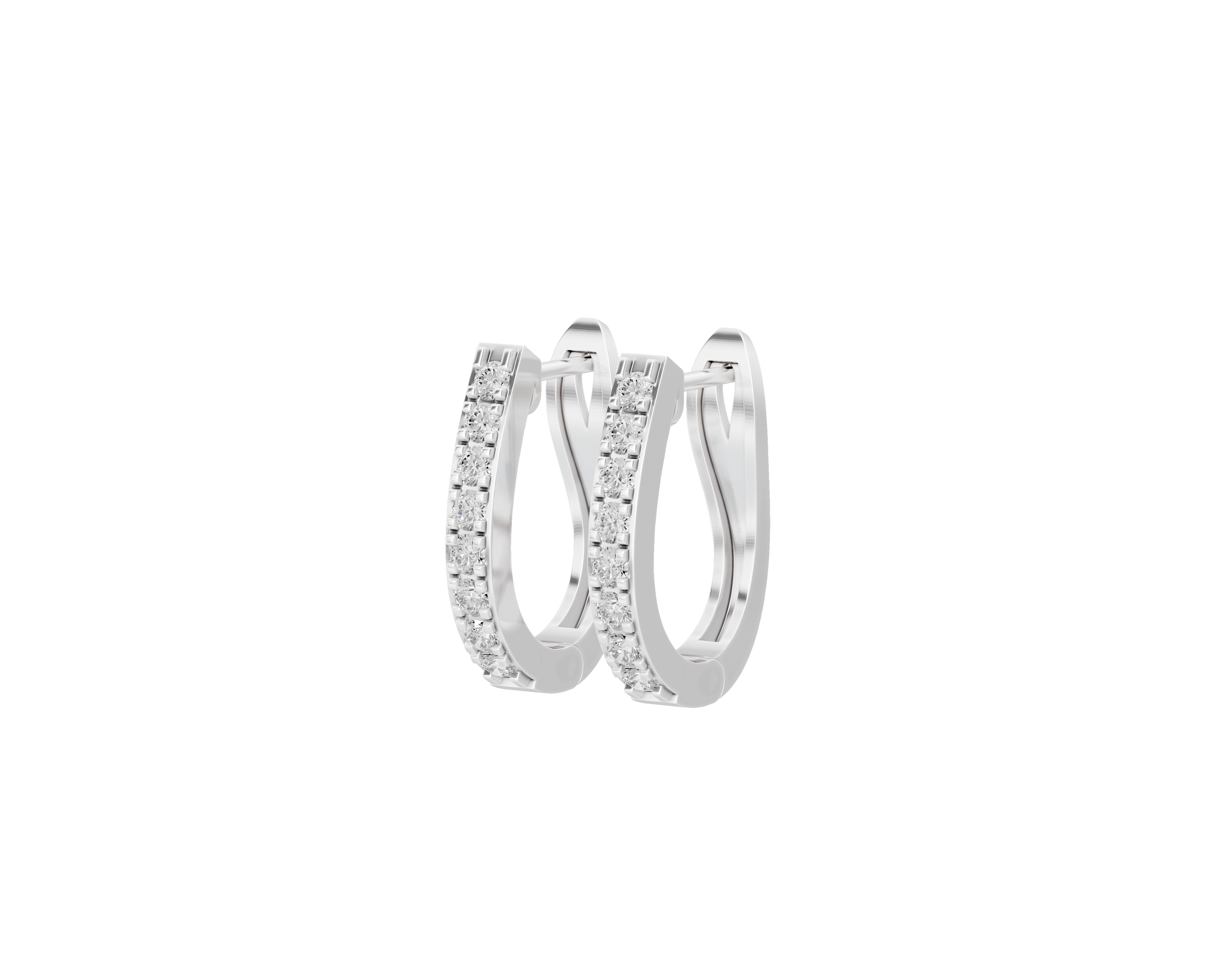 EdgeLight Hoops - Lab Diamond Earrings