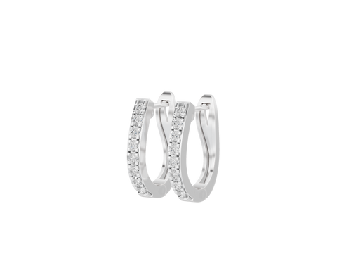 EdgeLight Hoops - Lab Diamond Earrings