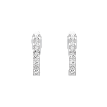 Sorae hoop earrings in 925 sterling silver with lab diamond accents