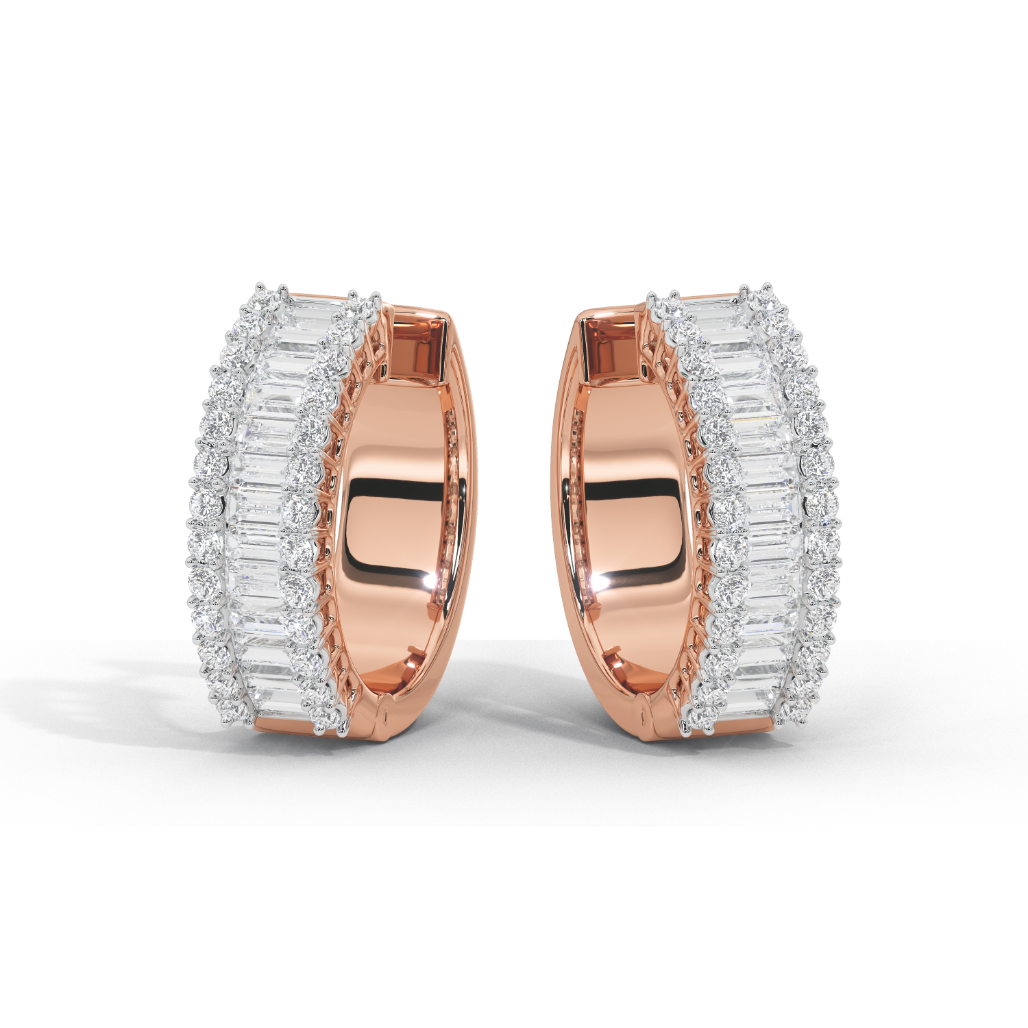 Beamline Hoops 1.63 Carat Lab Grown Diamond Earrings