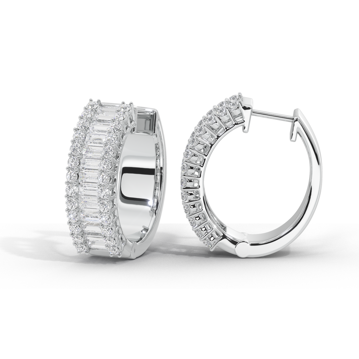 Beamline Hoops 1.63 Carat Lab Grown Diamond Earrings