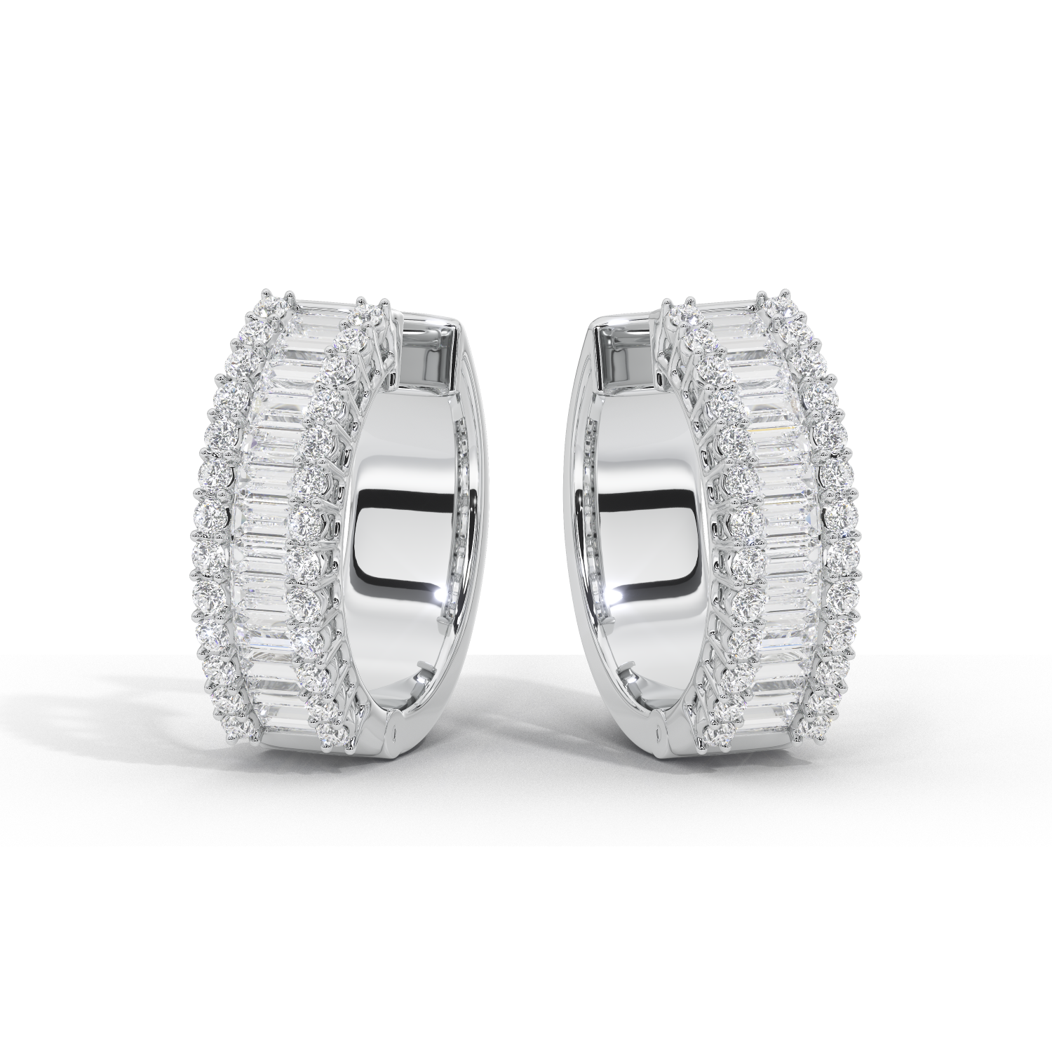 Beamline Hoops 1.63 Carat Lab Grown Diamond Earrings