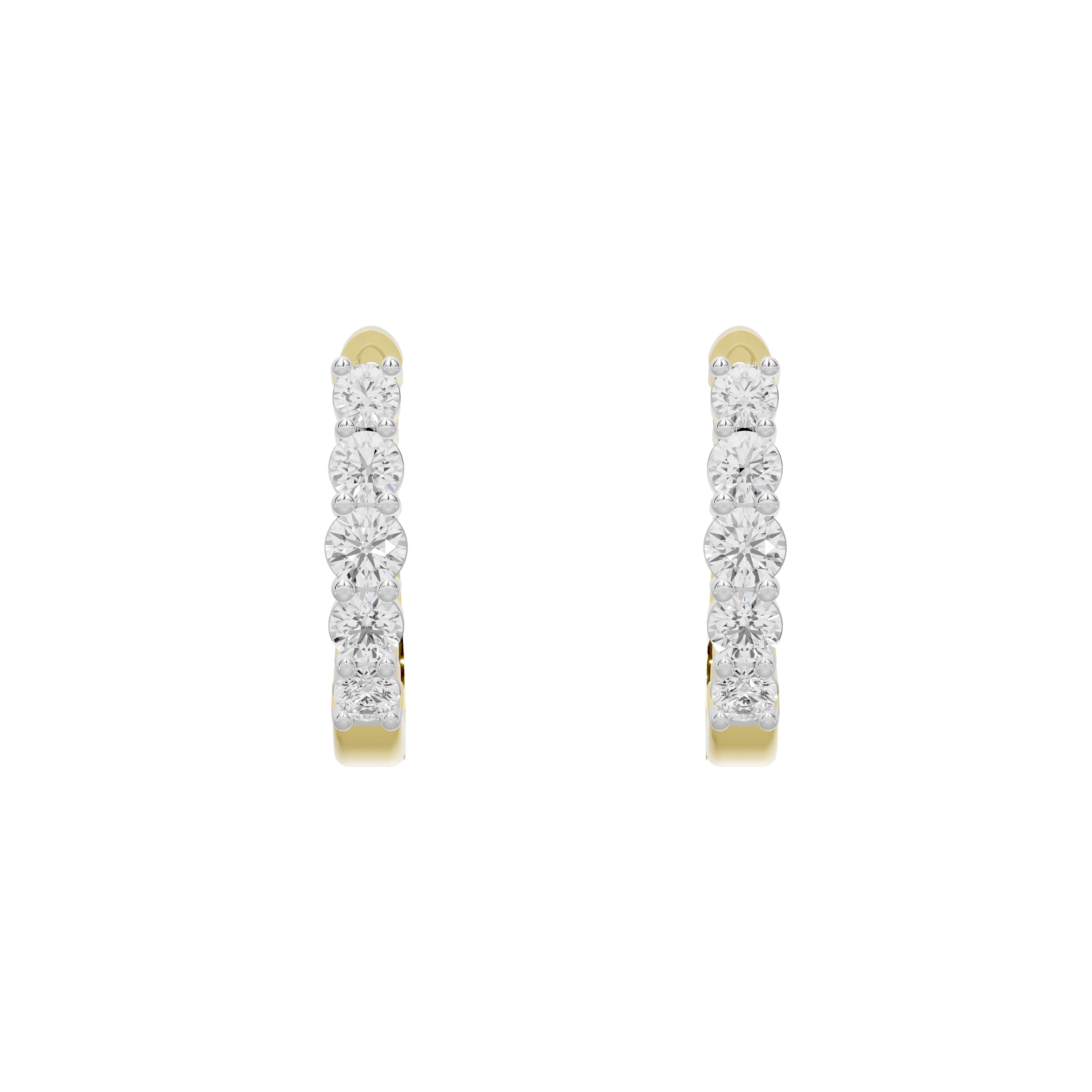 Nola Sleek hoop Lab Diamond Earrings