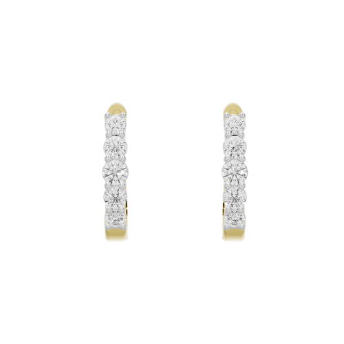 Nola Sleek hoop Lab Diamond Earrings