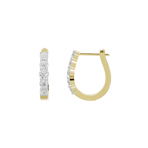 Nola Sleek hoop Lab Diamond Earrings