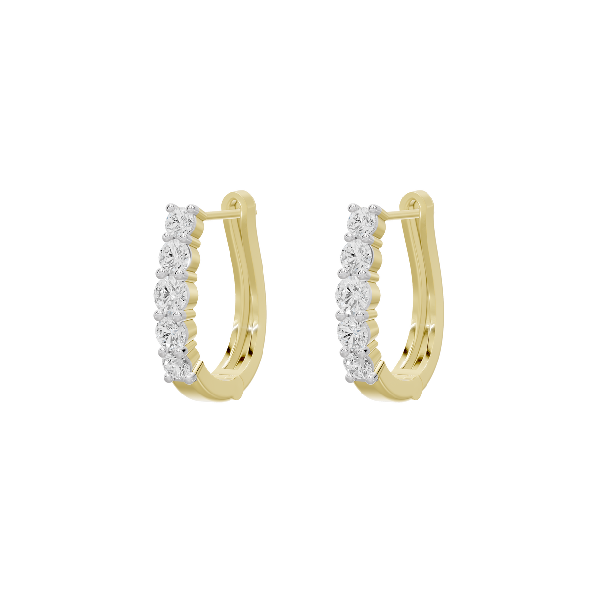 Nola Sleek hoop Lab Diamond Earrings