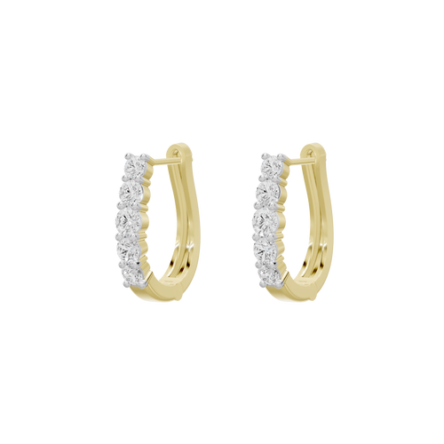 Nola Sleek hoop Lab Diamond Earrings