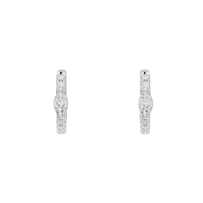 Amara hoop lab diamond earrings in 925 sterling silver pair