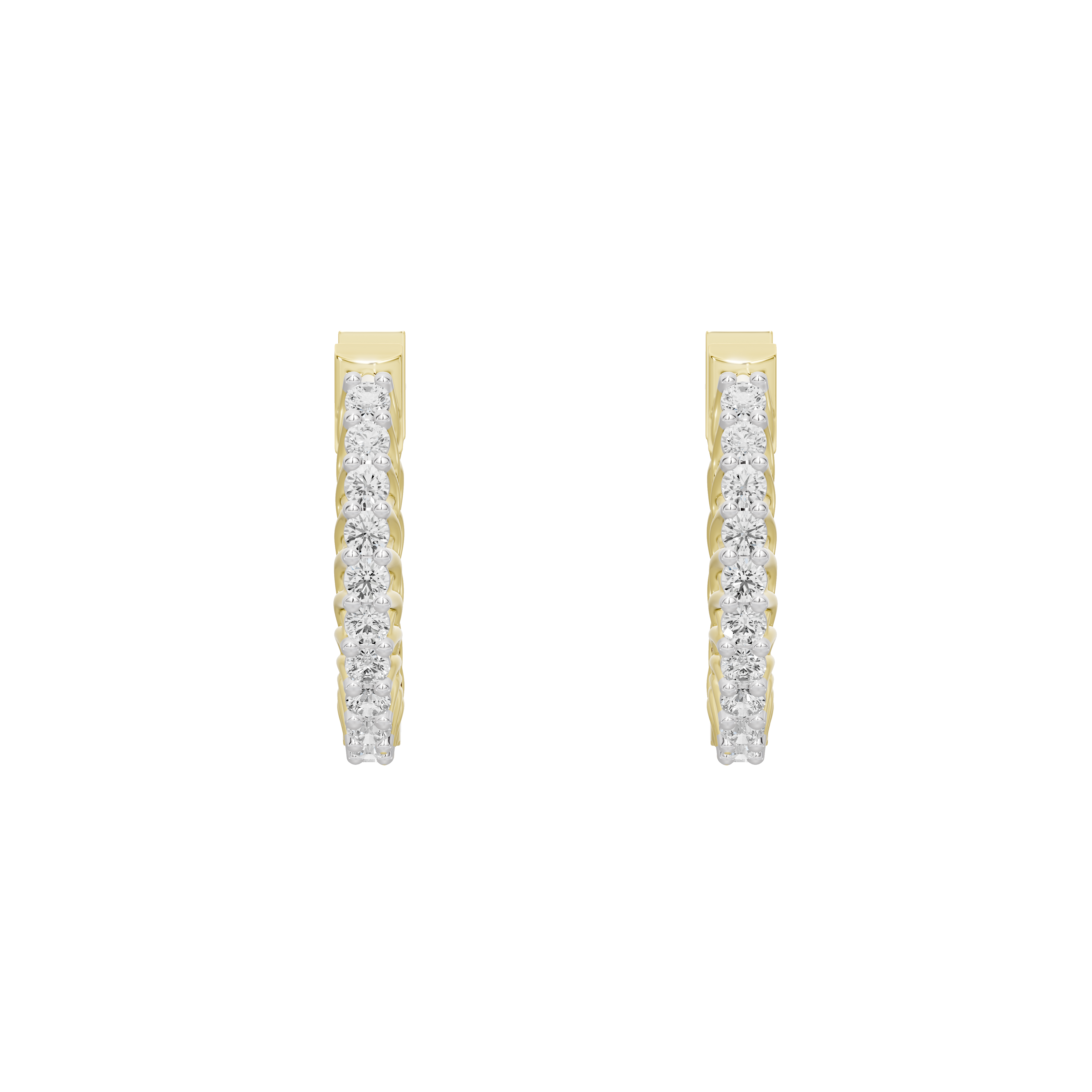 Pitstop hoops Lab Diamond Earrings