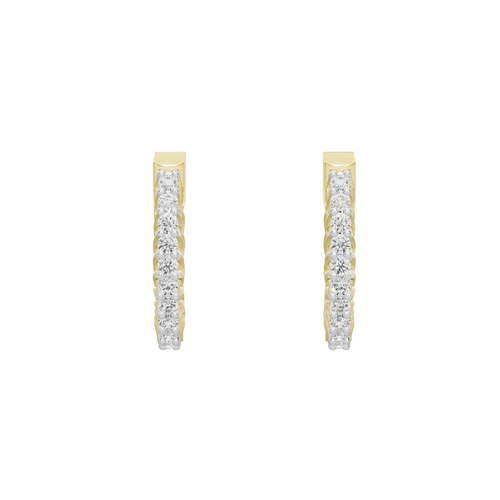 Pitstop hoops Lab Diamond Earrings